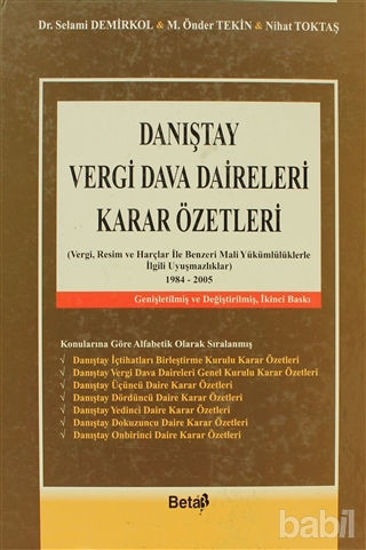 Picture of Danıştay Vergi Dava Daireleri Karar Özetleri