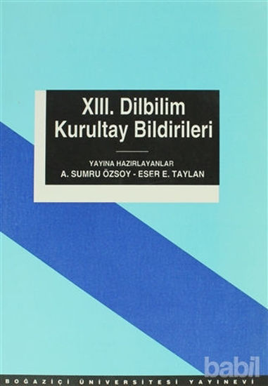 Picture of 13. Dilbilim Kurultay Bildirileri