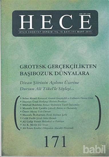 Picture of Hece Aylık Edebiyat Dergisi Sayı: 171
