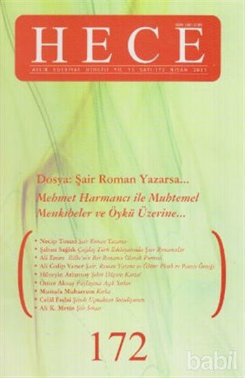 Picture of Hece Aylık Edebiyat Dergisi Sayı: 172