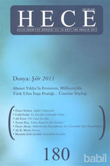 Picture of Hece Aylık Edebiyat Dergisi Sayı: 180