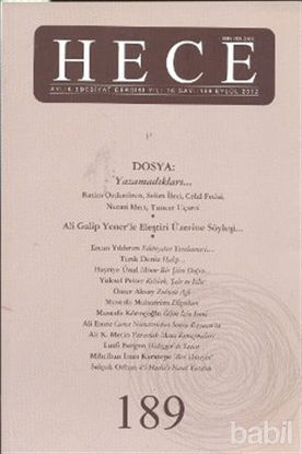 Picture of Hece Aylık Edebiyat Dergisi Sayı: 189