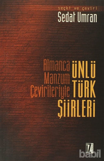 Picture of Almanca Manzum Çevirileriyle Ünlü Türk Şiirleri