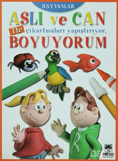 Picture of Aslı ve Can ile Çıkartmaları Yapıştırıyor, Boyuyorum - Hayvanlar