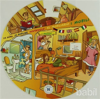 Picture of Kelime Çarkı - Ev ve Ev Eşyaları (İngilizce, İspanyolca, Almanca, Fransızca, İtalyanca)