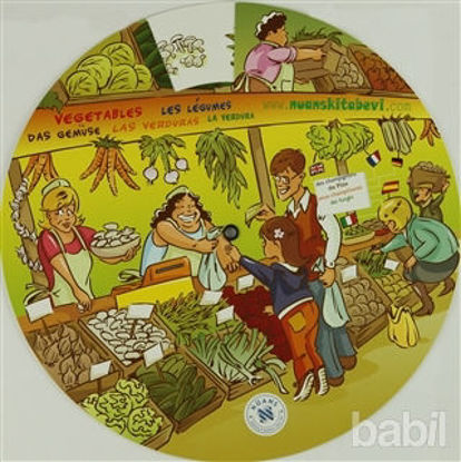 Picture of Kelime Çarkı - Meyveler ve Sebzeler (İngilizce, İspanyolca, Almanca, Fransızca, İtalyanca)