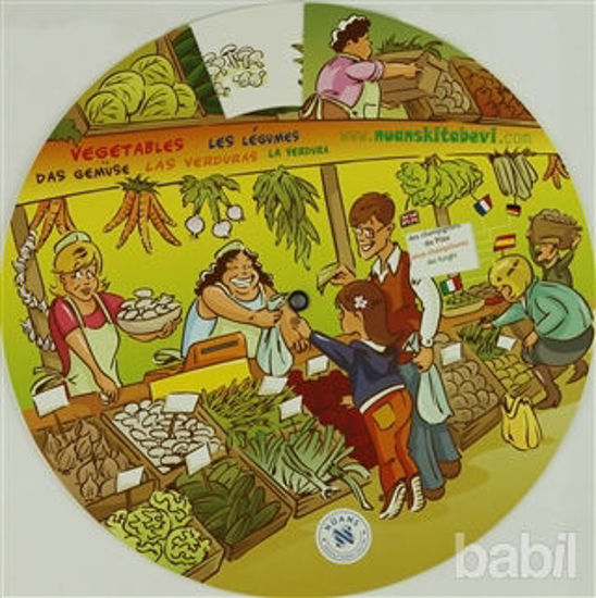 Picture of Kelime Çarkı - Meyveler ve Sebzeler (İngilizce, İspanyolca, Almanca, Fransızca, İtalyanca)