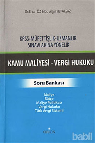 Picture of KPSS-Müfettişlik-Uzmanlık Sınavlarına Yönelik Kamu Maliyesi-Vergi Hukuku Soru Bankası