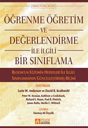 Picture of Öğrenme Öğretim ve Değerlendirme ile İlgili Bir Sınıflama