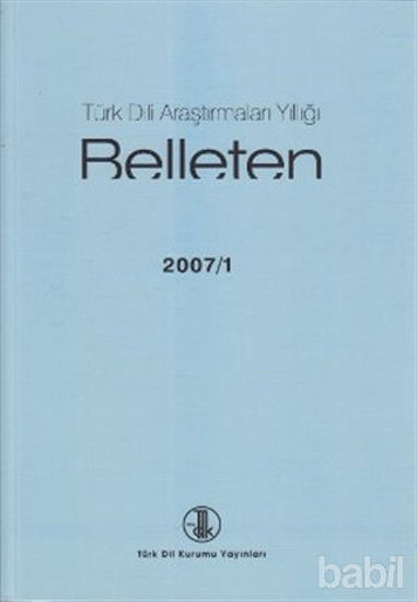 Picture of Türk Dili Araştırmaları Yıllığı - Belleten 2007 / 1