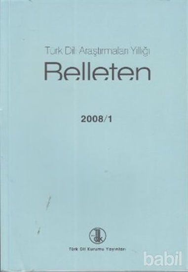 Picture of Türk Dili Araştırmaları Yıllığı - Belleten 2008 / 1