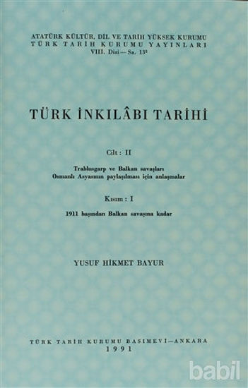 Picture of Türk İnkılabı Tarihi Cilt: 2 Kısım: 1