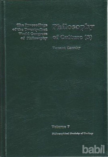 Picture of Volume 7: Philosophy of Culture(s)