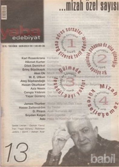 Picture of Yaba Edebiyat Dergisi Sayı: 13