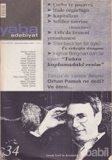 Picture of Yaba Edebiyat Dergisi Sayı: 34
