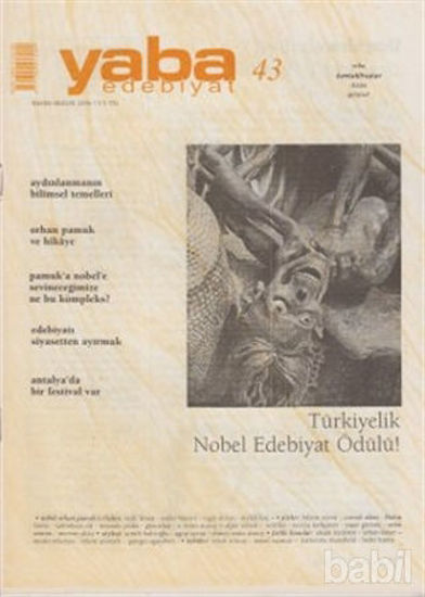 Picture of Yaba Edebiyat Dergisi Sayı: 43