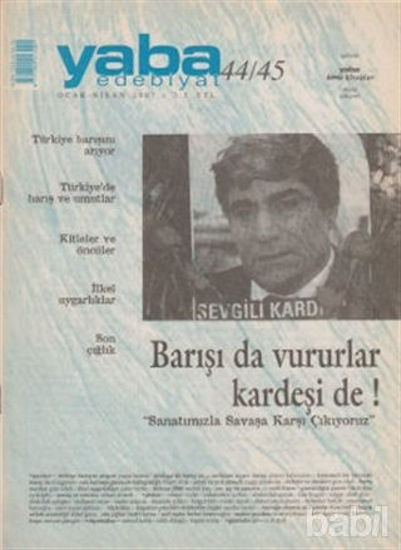 Picture of Yaba Edebiyat Dergisi Sayı: 44-45