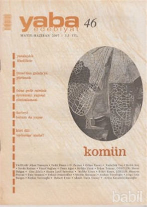 Picture of Yaba Edebiyat Dergisi Sayı: 46