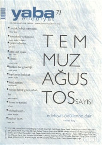 Picture of Yaba Edebiyat Dergisi Sayı: 71