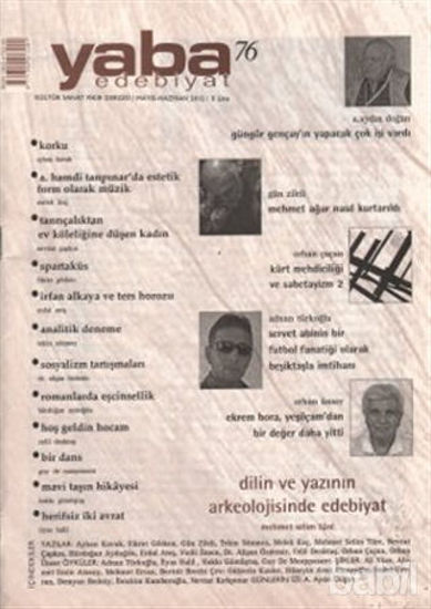 Picture of Yaba Edebiyat Dergisi Sayı: 76