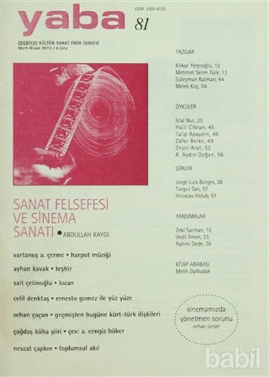 Picture of Yaba Edebiyat Dergisi Sayı: 81