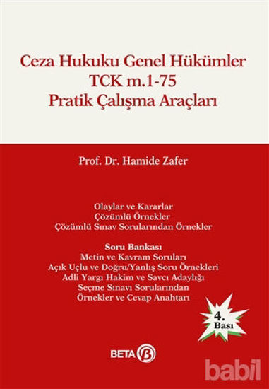 Picture of Ceza Hukuku Genel Hükümler TCK m.1-75 Pratik Çalışma Araçları