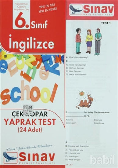 Picture of 6. Sınıf İngilizce Çek Kopar Yaprak Test (24 Adet)