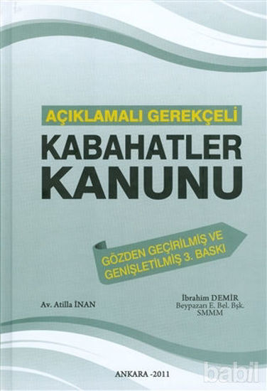 Picture of Açıklamalı Gerekçeli Kabahatler Kanunu