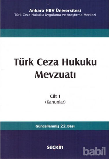 Picture of Türk Ceza Hukuku Mevzuatı Cilt: 1