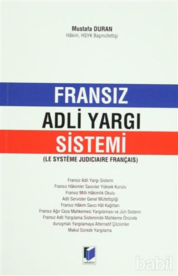 Picture of Fransız Adli Yargı Sistemi