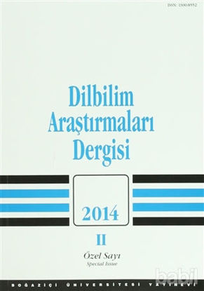 Picture of Dilbilim Araştırmaları Dergisi: 2014 / 2 (Özel Sayı)
