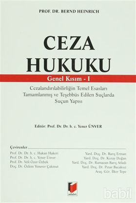 Picture of Ceza Hukuku Genel Kısım - 1