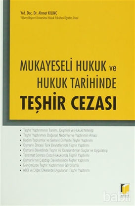 Picture of Mukayeseli Hukuk ve Hukuk Tarihinde Teşhir Cezası