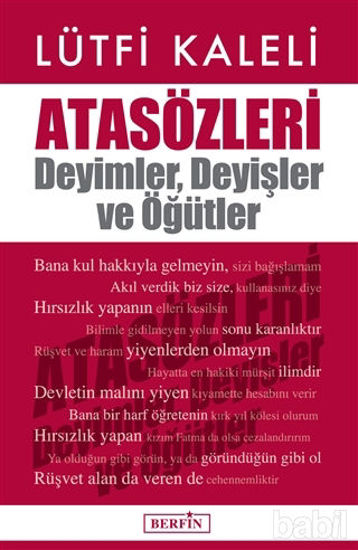 Picture of Atasözleri : Deyimler, Deyişler ve Öğütler