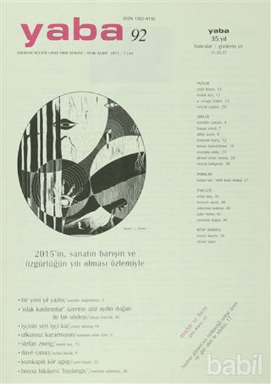 Picture of Yaba Edebiyat Dergisi Sayı: 92