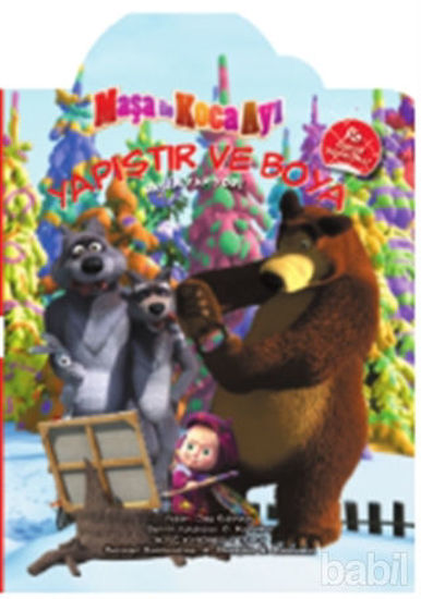 Picture of Maşa İle Koca Ayı : Yapıştır ve Boya - Resim Yapıyor