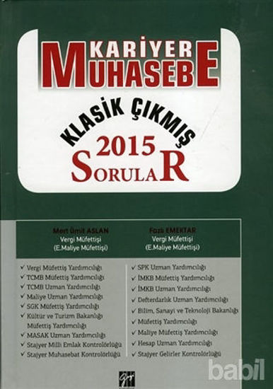 Picture of Kariyer Muhasebe Klasik Çıkmış Sorular 2015