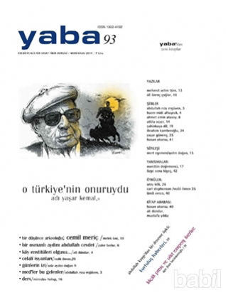 Picture of Yaba Edebiyat Dergisi Sayı: 93