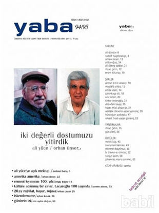 Picture of Yaba Edebiyat Dergisi Sayı: 94-95