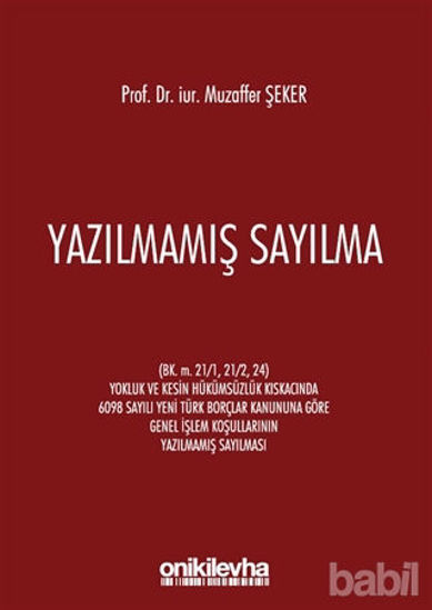 Picture of Yazılmamış Sayılma