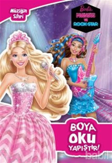 Picture of Barbie Prenses ve Rock Star - Müziğin Sihri Boya Oku Yapıştır
