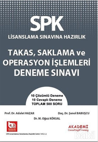Picture of SPK Lisanslama Sınavına Hazırlık Takas, Saklama Operasyon İşlemleri Deneme Sınavı