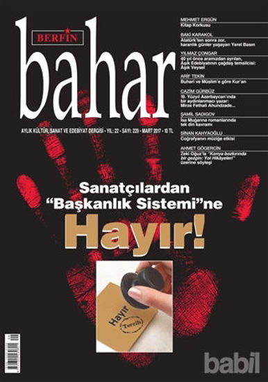 Picture of Berfin Bahar Aylık Kültür Sanat ve Edebiyat Dergisi Sayı: 229 Mart 2017