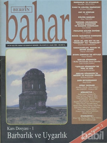 Picture of Berfin Bahar Aylık Kültür Sanat ve Edebiyat Dergisi Sayı : 14 Aralık 1996