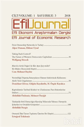 Picture of Efil Ekonomi Araştırmaları Dergisi; Cilt: 1 Sayı: 3