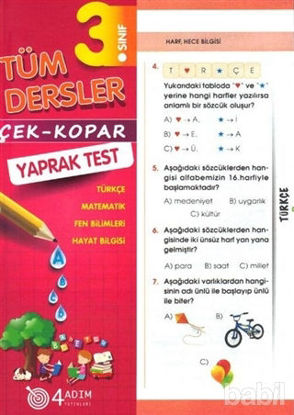Picture of 3. Sınıf Tüm Dersler Çek-Kopar Yaprak Test