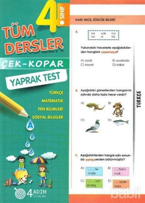 Picture of 4. Sınıf Tüm Dersler Çek-Kopar Yaprak Test