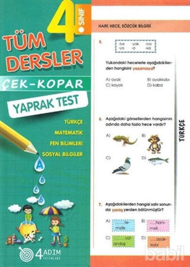 Picture of 4. Sınıf Tüm Dersler Çek-Kopar Yaprak Test