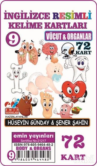 Picture of Vücut ve Organlar - İngilizce Resimli Kelime Kartları 9
