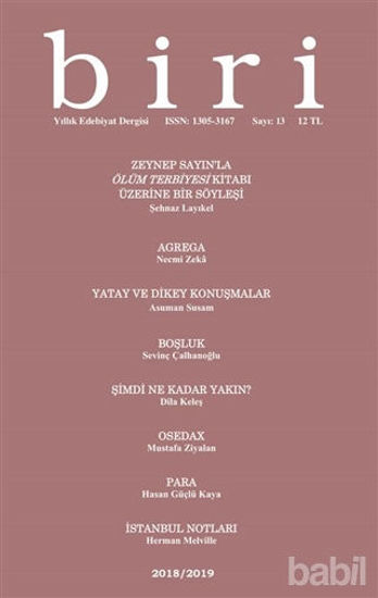 Picture of Biri Yıllık Edebiyat Dergisi Sayı: 13